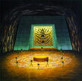 Artwork of the Shadow Temple's entrance from Ocarina of Time