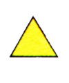 Artwork of the Triforce of Wisdom from The Legend of Zelda
