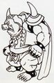 Ganon profile concept art from A Link to the Past