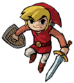 Red Link jumping from Four Swords