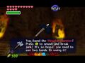 Link obtaining the Megaton Hammer from Ocarina of Time