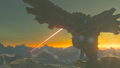 Divine Beast Vah Medoh setting sights on Hyrule Castle from Breath of the Wild