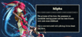 A card describing Mipha in Hyrule Warriors: Age of Calamity, as seen in an article from Nintendo News
