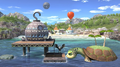 The Turtle in the Great Bay stage from Super Smash Bros. Ultimate