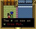 Inga giving Link the Iron Pot