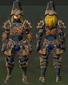 The front and back of the Ancient Set from Breath of the Wild