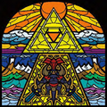 Stained Glass artwork of Ganon and the Triforce from The Wind Waker
