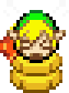 Link aspiré par un Rubis-Like dans The Minish Cap.