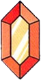 Artwork d'un Rubis dans Link's Awakening.
