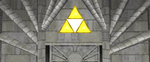 Icône de la Triforce qui apparaît, après que Link ait joué le chant du Temps.