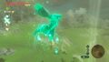 Link s'élançant dans les airs aidé de l'âme de Revali.