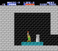 Link avec la bougie dans le palais Parapa.