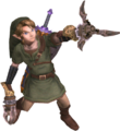 Link utilisant les Doubles-Grappins dans Twilight Princess.