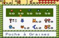 Graine dans le menu Start d'Oracle of Seasons.
