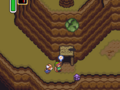 Link qui reçoit le miroir auprès du vieil homme.