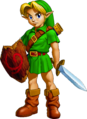 Link avec le bouclier Mojo.