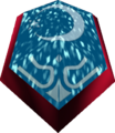 Version originelle du bouclier d'Ocarina of Time, censurée à cause du motif religieux.
