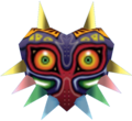 Le masque de Majora, comme il apparaît dans le jeu.