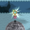 Zelda s'apprêtant à détruire le miroir obscur
