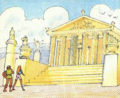 Dessin du palais dans un comic.