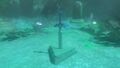 L'épée de Légende dans son socle, dans Breath of the Wild.