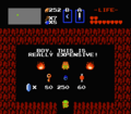 Link qui obtient l'appât pour l'ennemi.