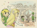 Link et Zelda retournent au château d'Hyrule.