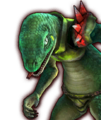 Portrait d'un Lézalfos dans Hyrule Warriors.