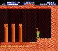 Link qui obtient le marteau dans The Adventure of Link.