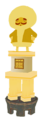 Une statue du Marchand, comme elle apparaît dans le jeu.