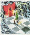 Artwork représentant Link qui affronte Agahnim.