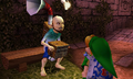 Guru-Guru au lavoir de Bourg-Clocher dans Majora's Mask 3D.