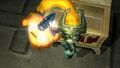 Midona et le grappin dans Hyrule Warriors.