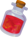 Artwork d'un flacon de potion rouge dans Majora's Mask.