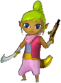 Costume pour Tetra : elle prend les couleus de Zelda dans TWW