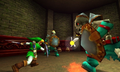 Link et deux Stalfos.