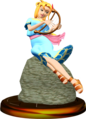 Le trophée de Marine dans Super Smash Bros. Melee.