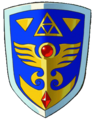 Artwork du bouclier du Combattant d'A Link to the Past.