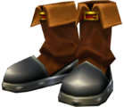 Bottes de plomb dans Ocarina of Time 3D.
