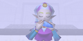 Link qui voit Zelda, lui apprendre le chant du Temps.