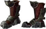 Artwork d'Hyrule Historia des bottes de plomb de Twilight Princess.