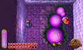 Le boss Moldorm violet au château de Lorule dans A Link Between Worlds.