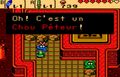 Subrosien qui reçoit un chou péteur pour débloquer l'entrée du Temple des Saisons.