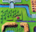 Une vue de la portion d'Hyrule visitée au cour de la troisième semaine. Cette image est montrée à la fin de la deuxième semaine