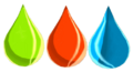 Les trois types de gelées, comme elles apparaissent dans The Wind Waker.