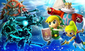 La neuvième illustration, elle se débloque en partie dans l'arc The Wind Waker et sur la carte des mers