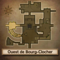 Carte de la partie ouest de Bourg-Clocher.