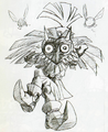 Skull Kid avec le masque de Majora dans Hyrule Historia.