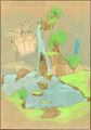Le passage qui mène à la grotte de la cascade dans Hyrule Historia.