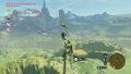 Link au dessus du Mont Gonggle dans Breath of the Wild